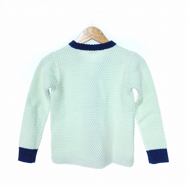 未使用品 サエグサ Sayegusa カーディガン 長袖 ウール 厚手 7才  