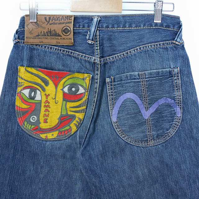 ▼希少 evisu エヴィス【38】SIOTANI デニムパンツ 大黒 赤カモ ▽希少 evisu エヴィス【38】SIOTANI デニムパンツ 大黒 赤カモ