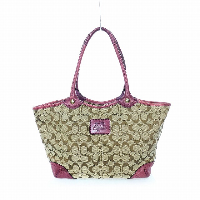コーチ COACH 12369 シグネチャー トートバッグ キャンバス レザー 