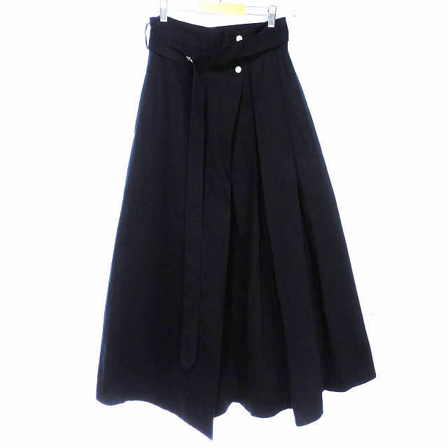 フーフー foufou ラップスカート 巻きスカート ロング フレア ベルト  