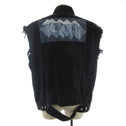 ディーゼル DIESEL デニムベスト ヴィンテージダメージペイント加工