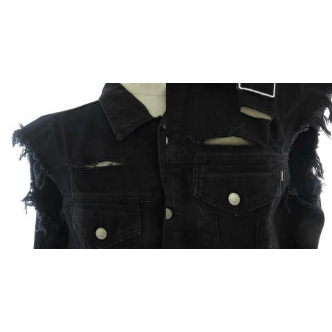 ディーゼル DIESEL デニムベスト ヴィンテージダメージペイント加工 