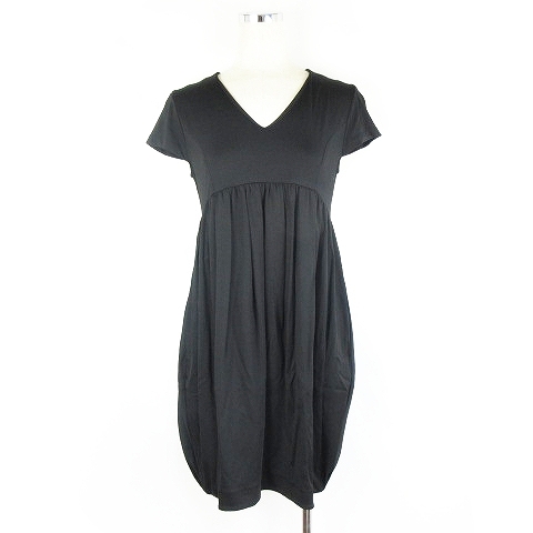 YOKO CHAN ホワイト ひざ丈ワンピース 半袖