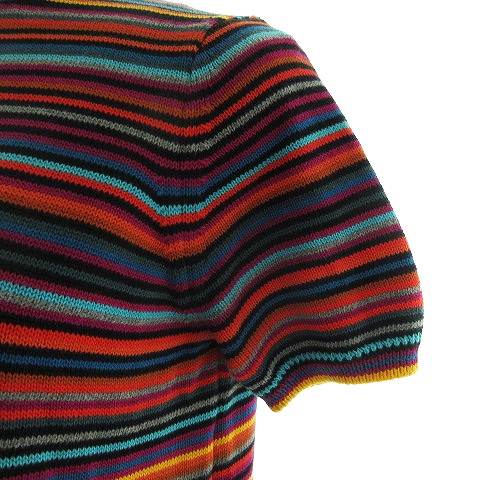 ポールスミス Paul smith 花柄 マルチカラー ニット M ボーダー
