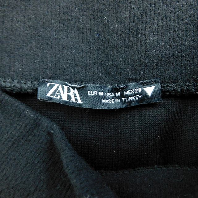 ザラ ZARA ニット カットソー 半袖 ボトルネック コットン 無地