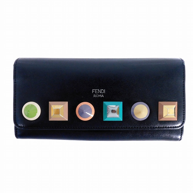 フェンディ FENDI 長財布 チェーンウォレット マルチスタッズ フェンディ FENDI 長財布 チェーンウォレット マルチスタッズ