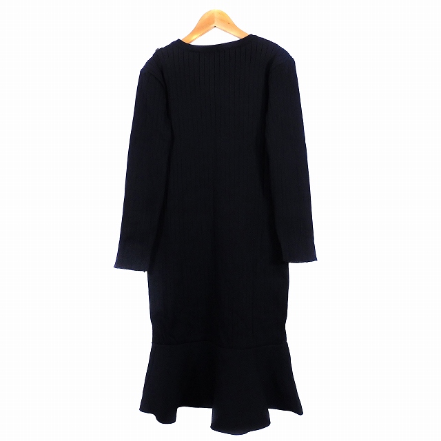 ❤佐藤繊維　新品　素敵な ニットワンピース 七分袖 ストライプ❤ ❤佐藤繊維 新品 素敵な ニットワンピース 七分袖 ストライプ