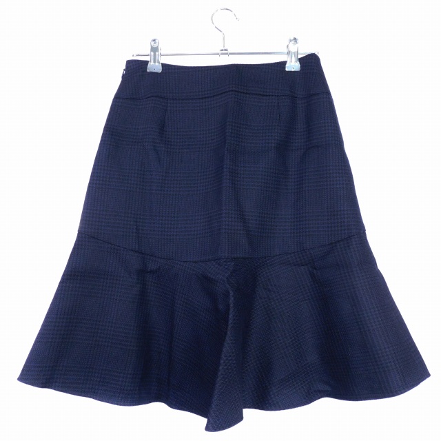 TOMORROWLAND/Balisey 青 フレアスカート ひざ丈 Ballsey - ボールジー