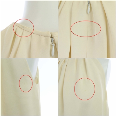 CELINE アイボリー ノースリーブワンピース CELINE アイボリーノースリーブ ワンピース