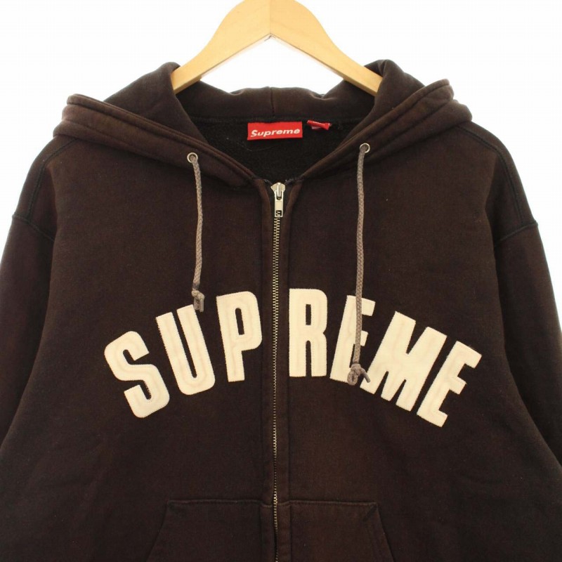 シュプリーム SUPREME 90年代 アーチロゴパーカー ジップアップ 裏起毛 