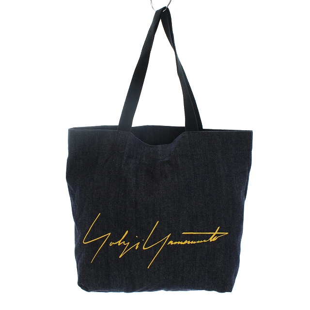 ヨウジヤマモト YOHJI YAMAMOTO トートバッグ キャンバス デニム ロゴ 