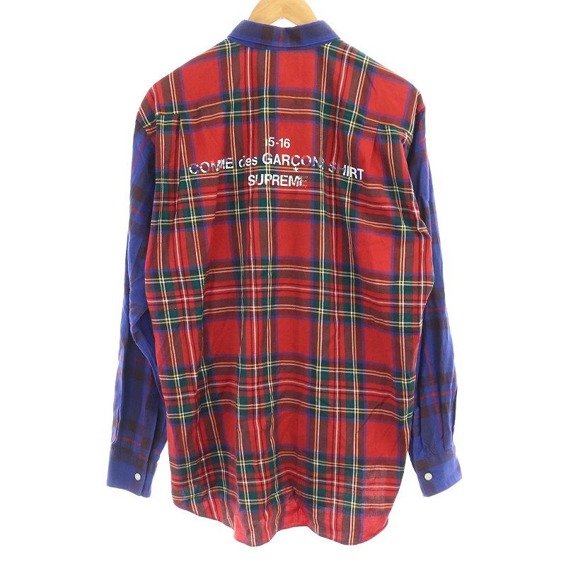 シュプリーム SUPREME コムデギャルソンシャツ 長袖 チェック シャツ 