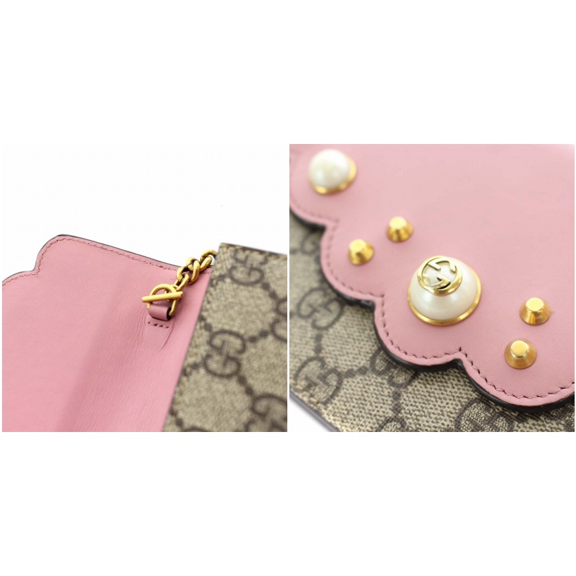 グッチ GUCCI パール スカラップ ウォレットバッグ ショルダー