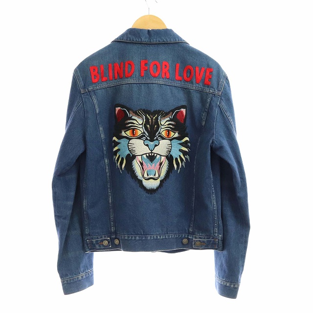 Blue Denim Gucci Band Jacket/Gジャン/46/デニム/548722