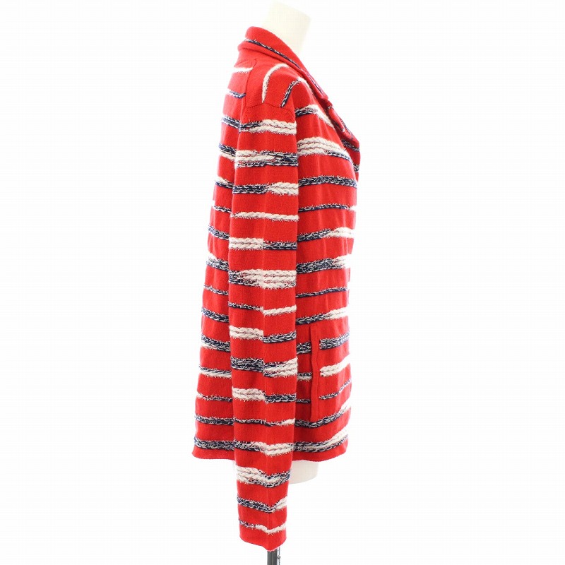 シャネル CHANEL 20年製 CCボーダーニットジャケット ダブル