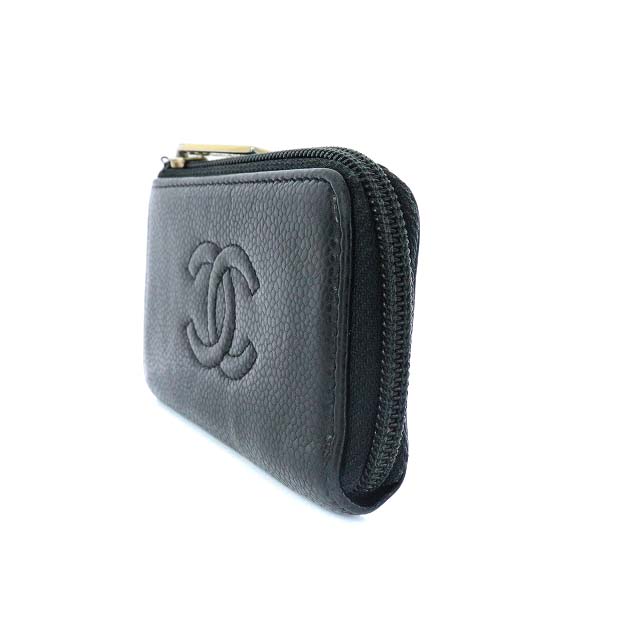 シャネル CHANEL コインケース 小銭入れ キャビアスキン L字ファスナー