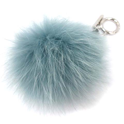 フェンディ FENDI ファーチャーム モンスター ロゴ 青 ブルー