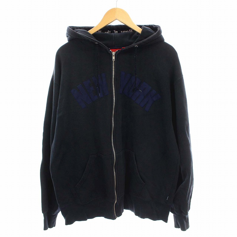 シュプリーム SUPREME NEW YORK アーチロゴ パーカー スウェット 裏 