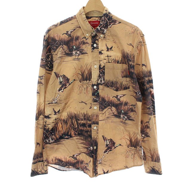 シュプリーム SUPREME 12AW ducks and dogs shirt 長袖 ボタンダウン 