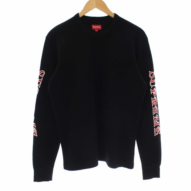 シュプリーム SUPREME 17AW Sleeve Logo Waffle Thermal スリーブ ロゴ 