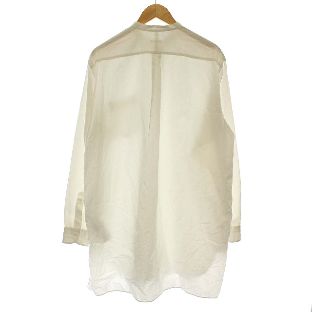 コモリ Comoli 18ss バンドカラーシャツ 長袖 シャツ ロング L相当 3 白 ホワイト G メンズ 8 ベクトルパーク