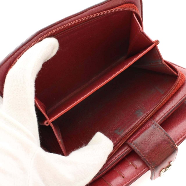 シャネル CHANEL 財布 二つ折り 赤 ココマーク カメリア 正規品 シャネル2つ折り財布カメリア