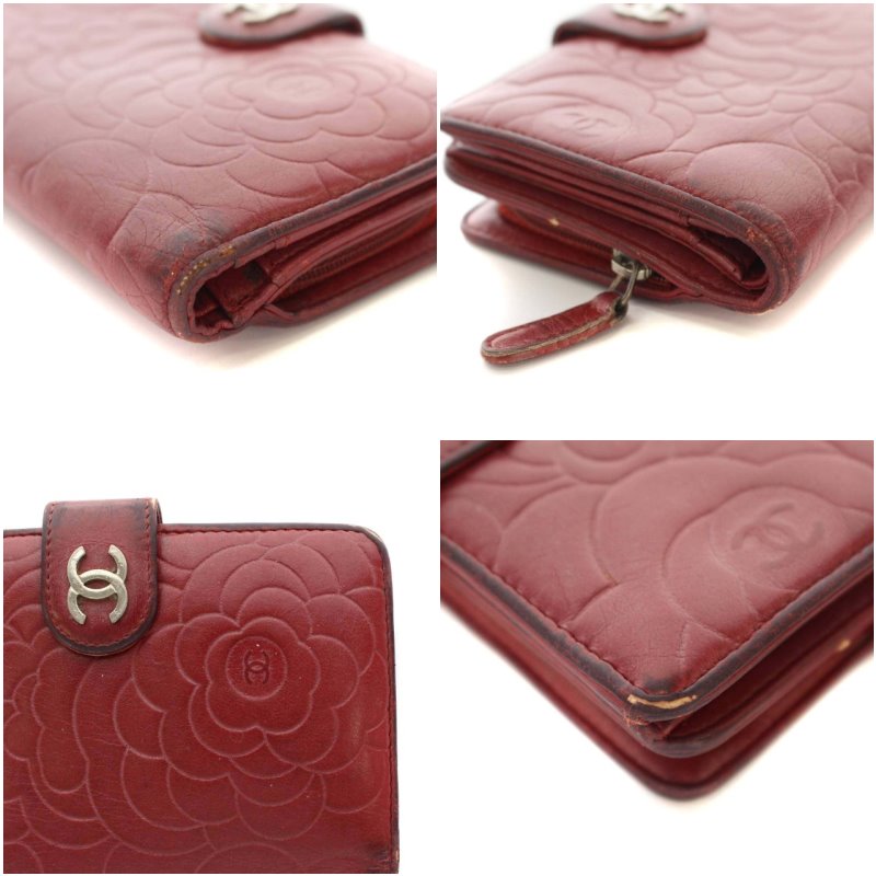 シャネル CHANEL 財布 二つ折り 赤 ココマーク カメリア 正規品 楽天市場】【財布】CHANEL シャネル ココマーク カメリア 2つ折 W