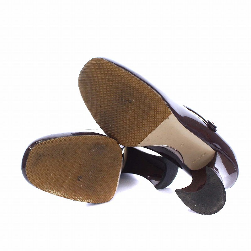 ミュウミュウ miumiu エナメル パンプス ストラップ ハイヒール 37