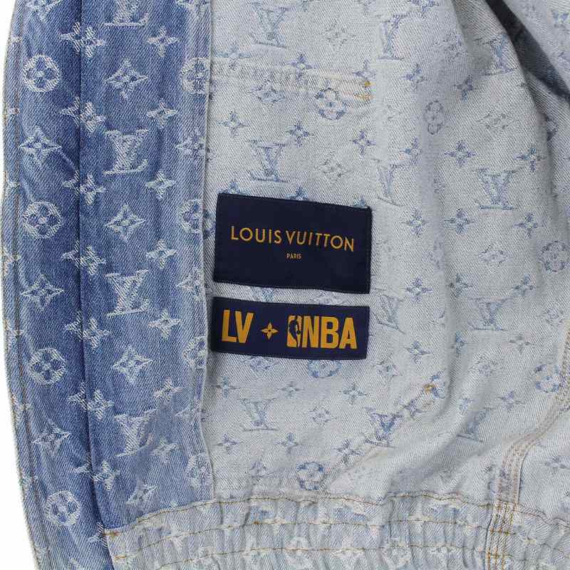 ルイヴィトン LOUIS VUITTON NBA 21AW ジップスルーフーディ デニム 