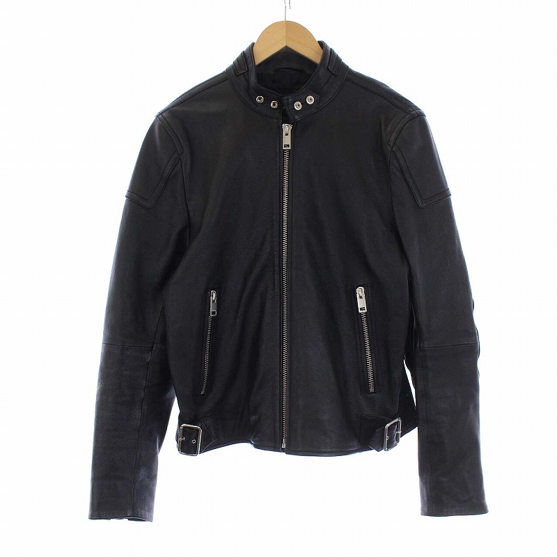 ディーゼル Diesel シープスキン レザージャケット 黒 メンズ 