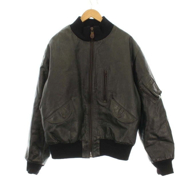 ARMANI JEANS 黒 キルティングレザージャケット （ARMANI JEANS 