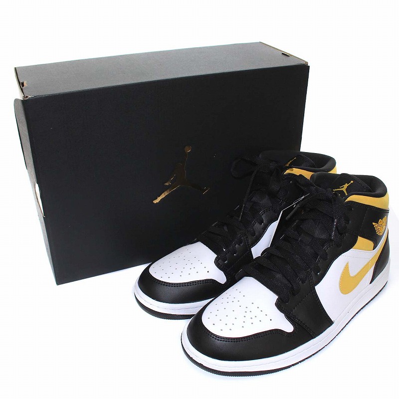 未使用品 ナイキ NIKE Air Jordan 1 Mid White/Pollen-Black 未使用品 ナイキ NIKE Air Jordan 1 Mid White/Pollen-Black