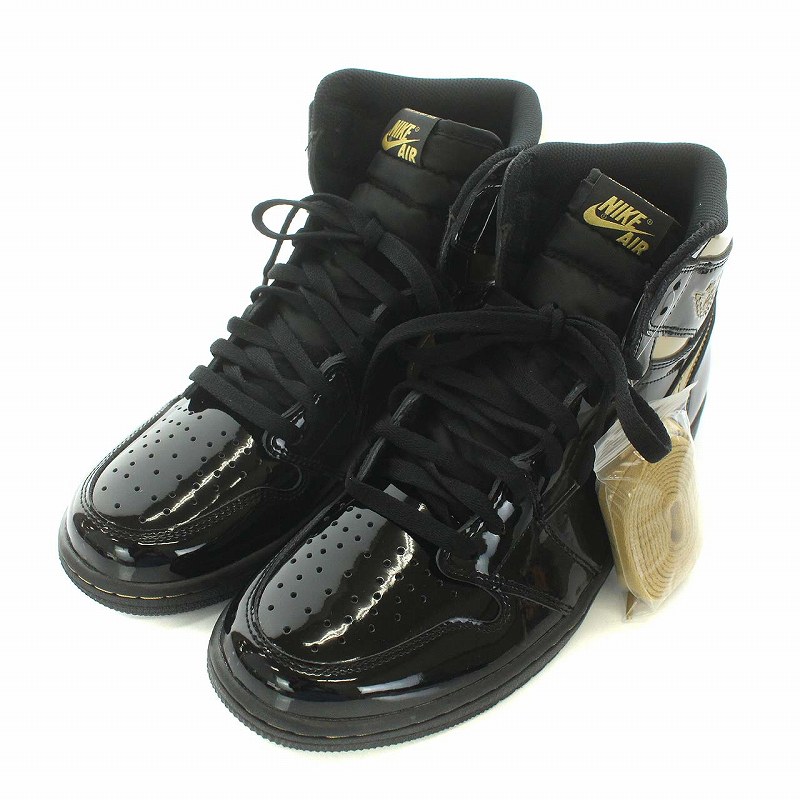 未使用品 ナイキ NIKE AIR JORDAN 1 HIGH OG BLACK-METALIC GOLD エア 