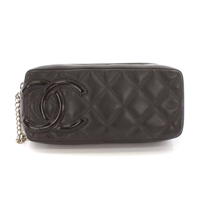 シャネル CHANEL カンボンライン ココマーク ポーチ コスメポーチ 化粧 