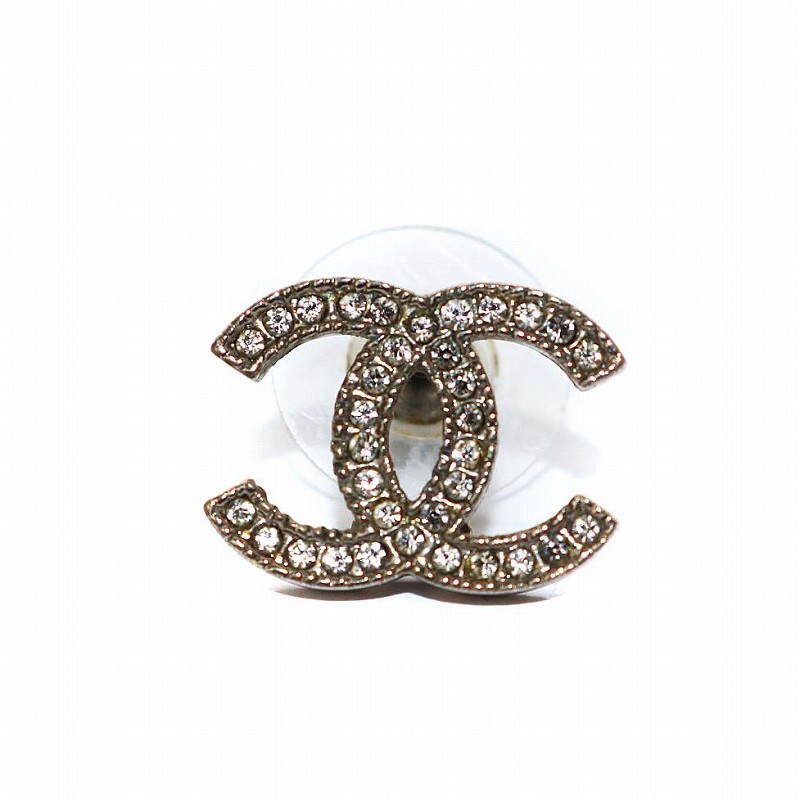 シャネル CHANEL ココマーク ラインストーン ピアス 片耳用 A15 