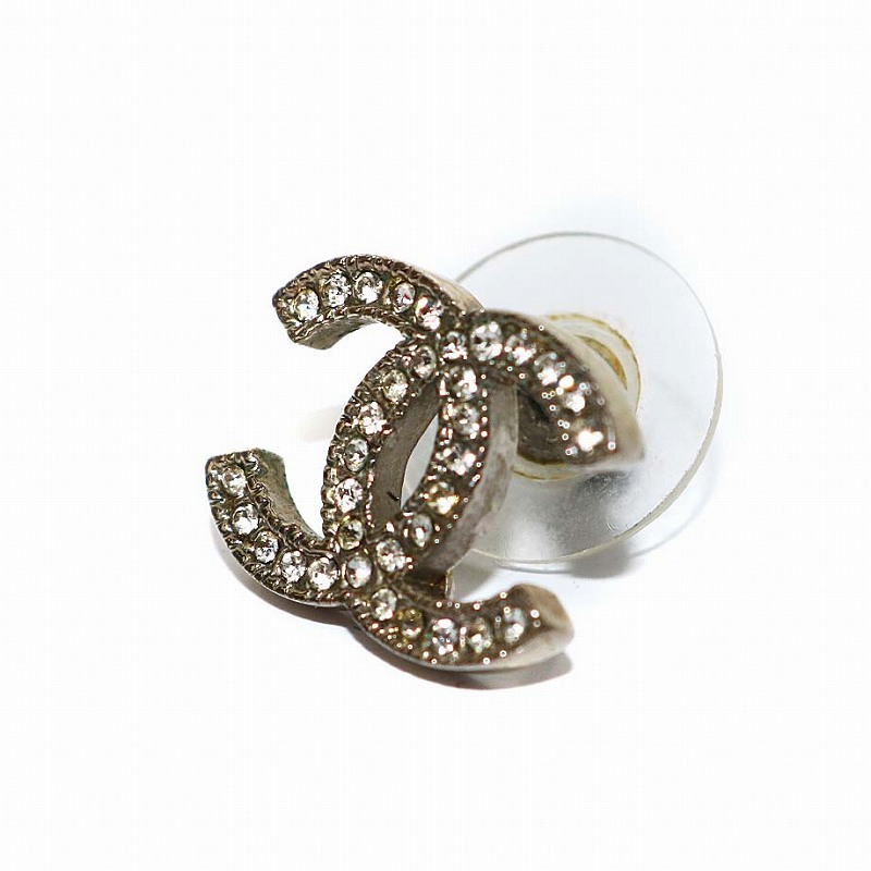 シャネル CHANEL ココマーク ラインストーン ピアス 片耳用 A15 