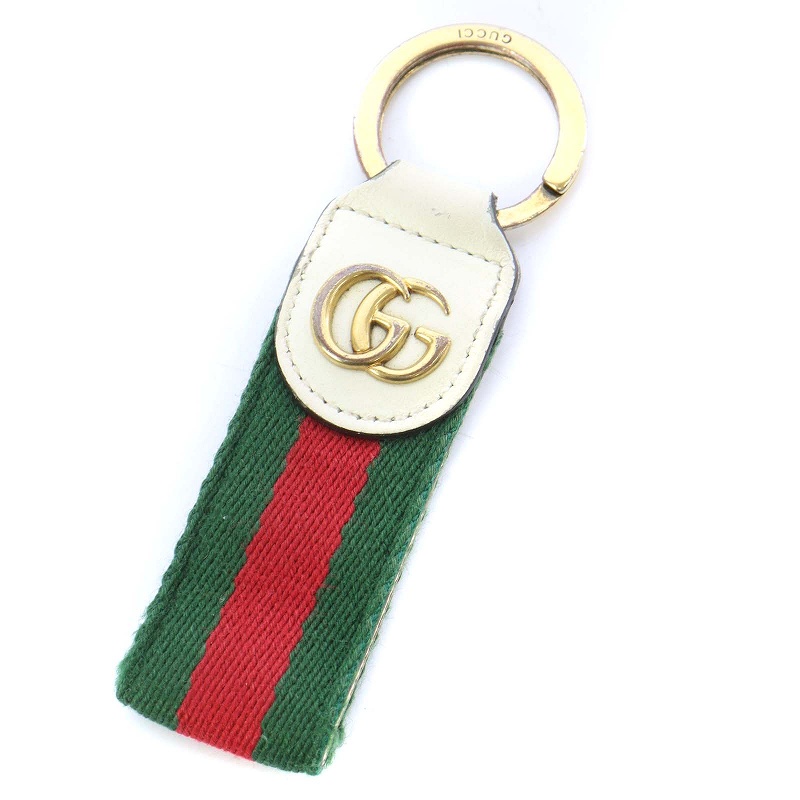 グッチ GUCCI GGマーモント キーリング キーホルダー チャーム レザー 