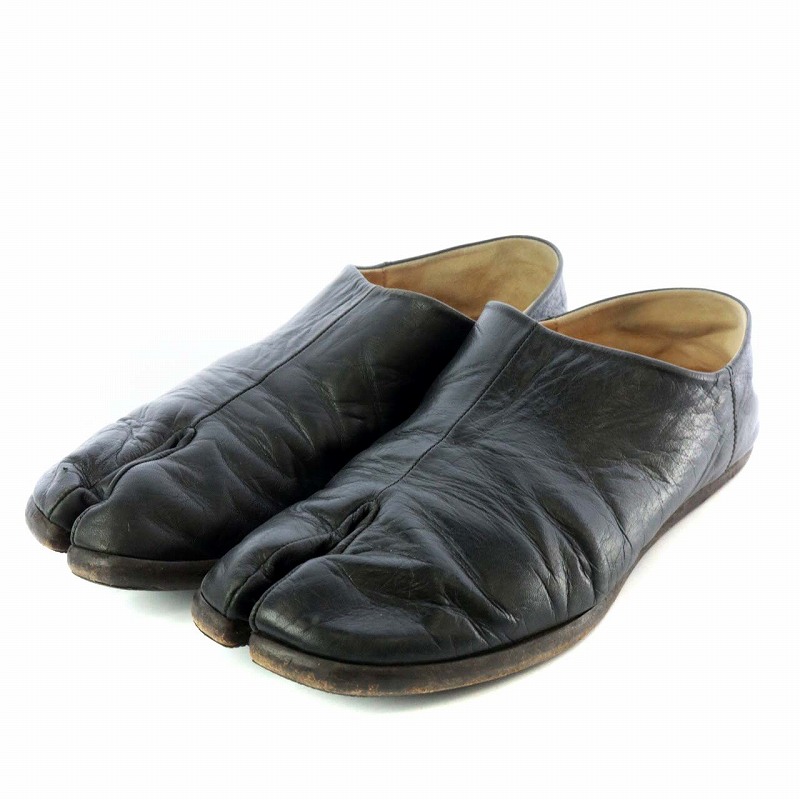 メゾンマルジェラ Maison Margiela 22 タビバブーシュ Tabi Babouche シューズ スリッポン レザー 41 26 5cm 黒 ブラック S57wr0051 Mr36 メンズ 8 ベクトルパーク