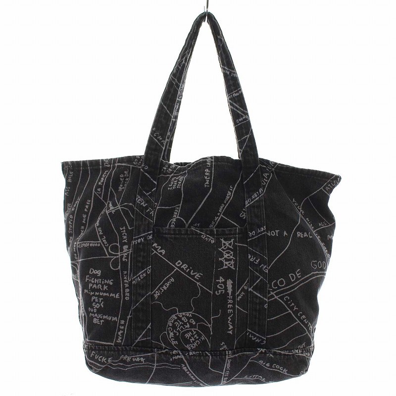 シュプリーム SUPREME 19AW Gonz Map Denim Tote BOX LOGO トート 
