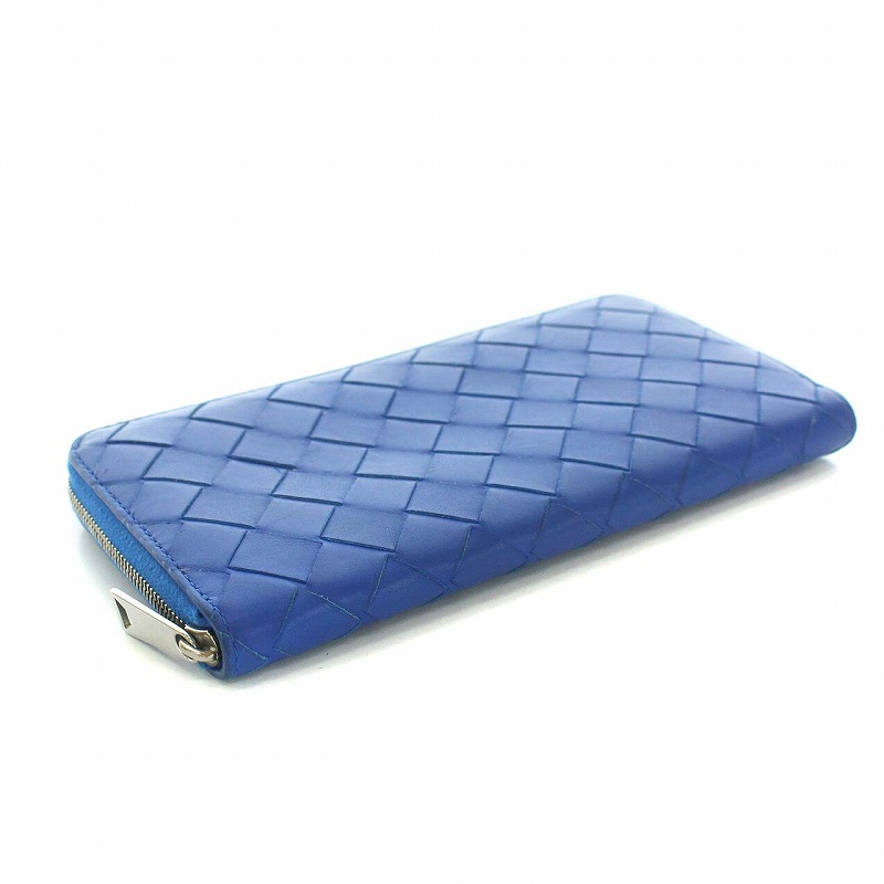 BOTTEGA VENETA ボッテガ イントレチャート 長財布 青 ブルー BOTTEGA VENETA - BOTTEGA VENETA ボッテガ ヴェネタ イントレ