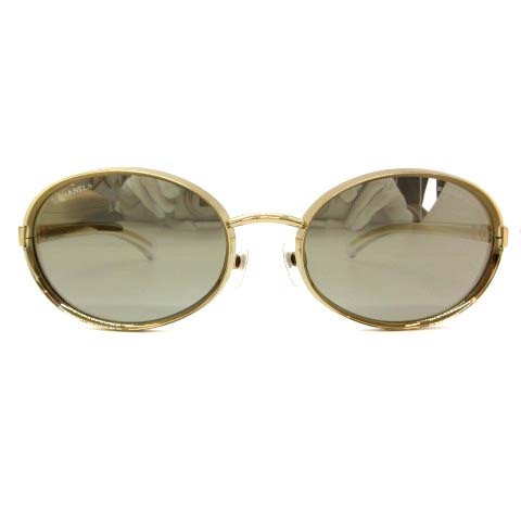 シャネル CHANEL ココマーク オーバル チェーンテンプル サングラス  