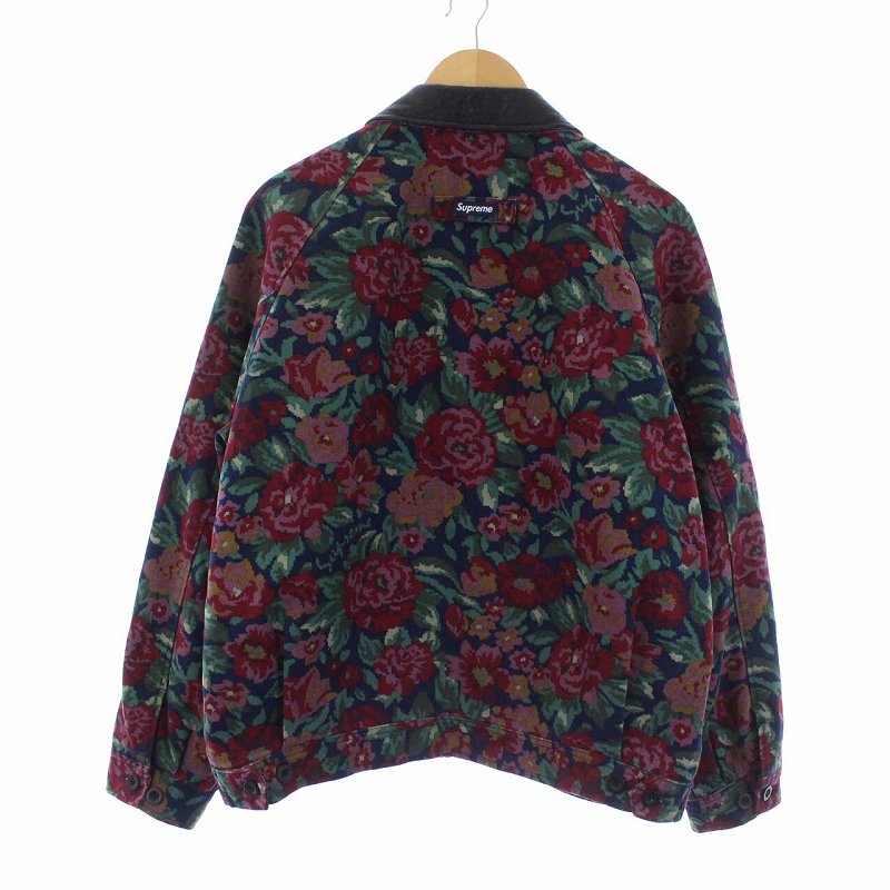 シュプリーム SUPREME 20AW Leather Collar Work Jacket Flower 中綿 