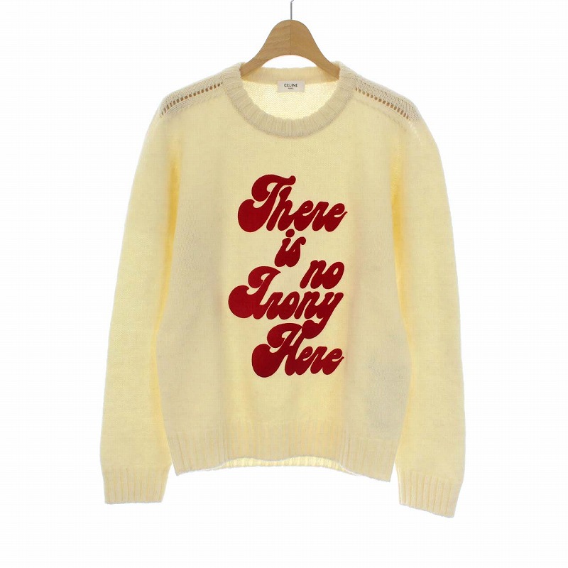 セリーヌ CELINE 20SS Crew Neck Pullovers Wool Street Style Long 