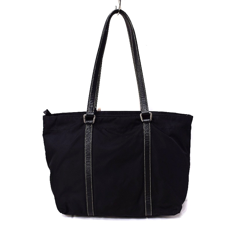 プラダ PRADA テスートナイロン 三角プレート ハンドバッグ トート 
