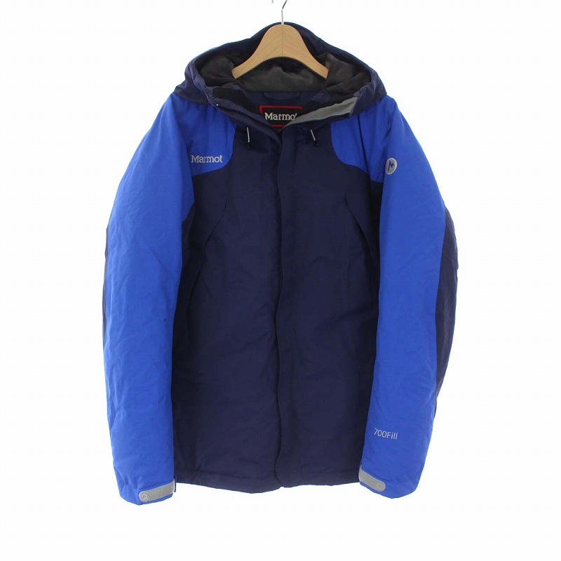 Marmot × VANQUISH / ダウンジャケット/S/ナイロン/BLU/10th Anniversary マーモット MARMOT VANQUISH 10周年 ダウンジャケット アウター フード