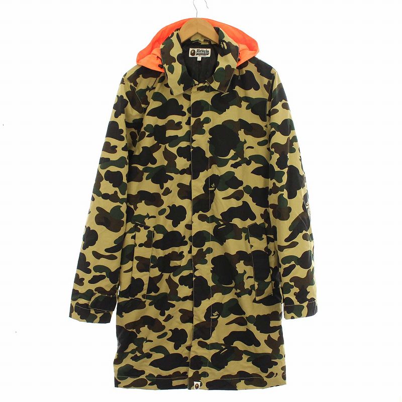 アベイシングエイプ A BATHING APE モッズコート ステンカラー フード 