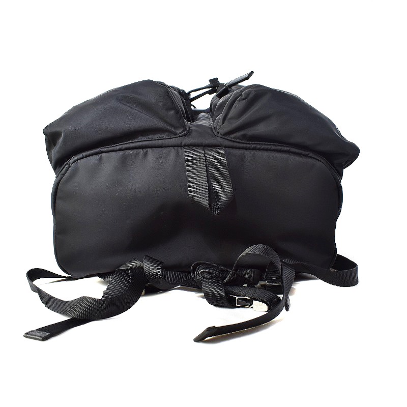 PRADA プラダ リュック マルチポケット ナイロン レザー ブラック プラダ PRADA Re-Nylon サフィアーノレザー バックパック マルチ