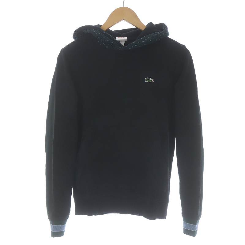 ラコステ ライブ Lacoste L!VE ヒョウ柄フードスウェットパーカ 長袖 