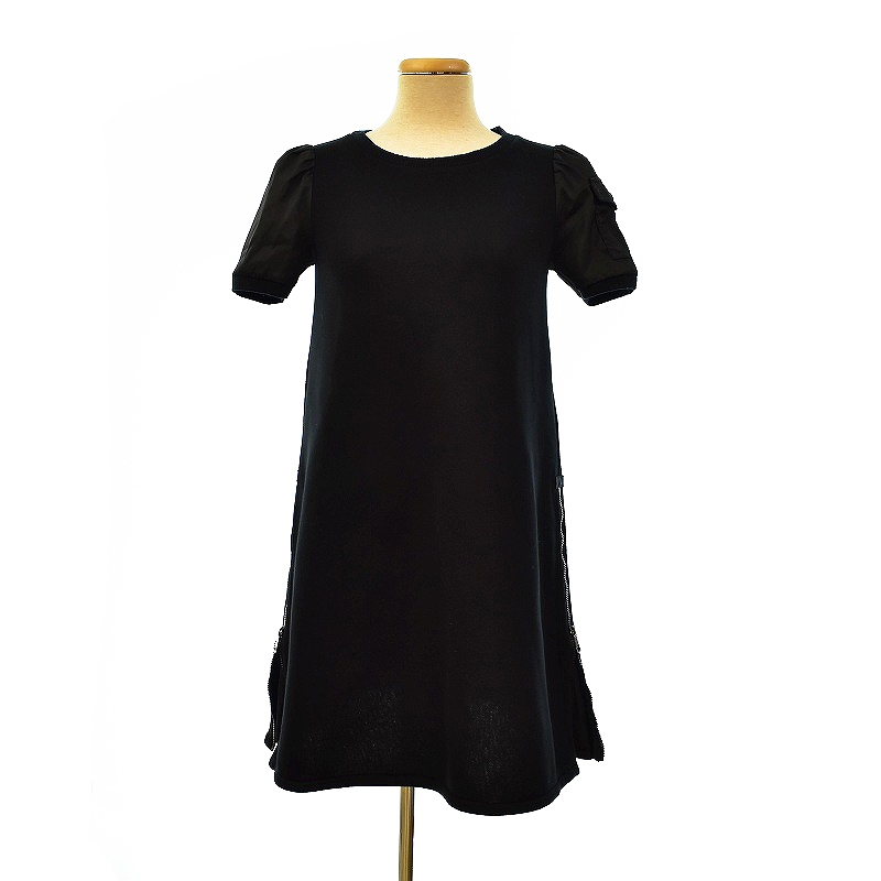 モンクレール MONCLER 19AW ABITO DRESS ワンピース ミニ 半袖 ロゴ 