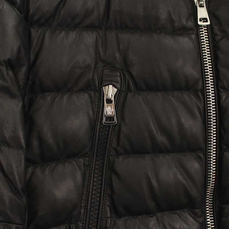モンクレール MONCLER AMIOT オールレザーダウンジャケット ライダース